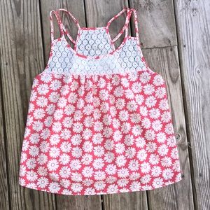 Flowery halter top